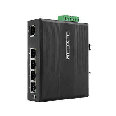 품질  E-Mark 5 Port Unmanaged Gigabit Din Rail 24V Ethernet Switch Industrial Temp 공장