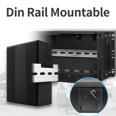 기가비트 산업용 관리되지 않은 PoE 미디어 변환기 8 포트 120W 240W DC48V 출력