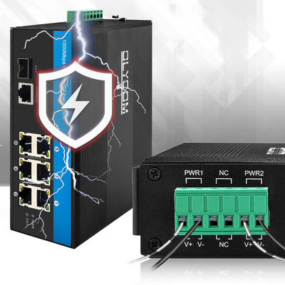 2.5G 강화된 PoE 스위치 관리 가능한 기가비트 이더넷 듀얼 DC48V 입력 15.4W 30W IP40