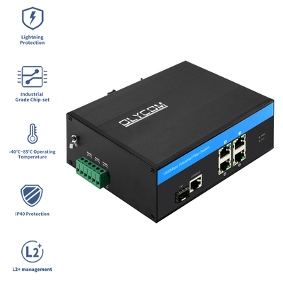 아웃도어 PoE 관리 스위치 기가비트 이더넷 네트워크 2.5G 섬유 듀얼 48V 입력