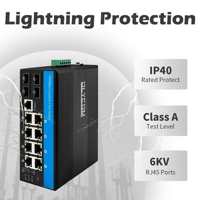 OEM 기가비트 이더넷 포는 스위치 4 SFP 슬롯과 8 LAN 포트를 관리했습니다