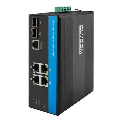 기가비트 산업 관리 이더넷 스위치 2.5G 섬유 SFP 업링크 IP40 DC24V