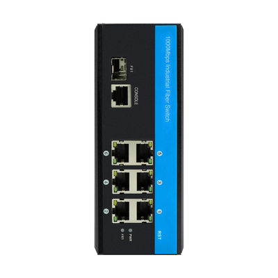 관리된 기가비트 이더넷 스위치 2.5G Fiber Din Rail DC12V 지원 CLI SNMP ERPS