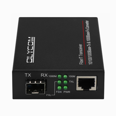 SFP 미디어 변환기 기가 비트 LC 섬유 100/1000M 구리 LFTP 관리되지 않은 DC5V