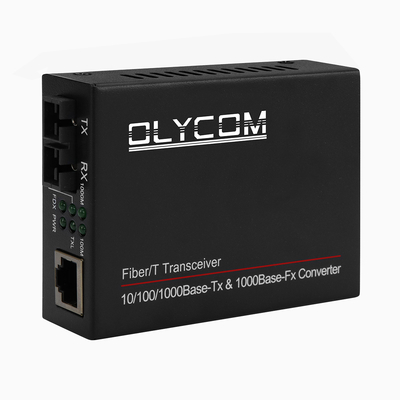멀티모드 미디어 변환기 기가비트 네트워크 듀얼 파이버 850nm 관리되지 않은 DC5V