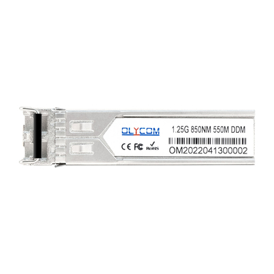 산업용 1.25G SFP 모듈 850nm 멀티모드 550m 듀플렉스 LC DDM