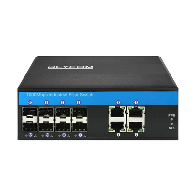 1G/2.5G 산업용 관리 이더넷 스위치 8 SFP 섬유 4 기가비트 이더넷 스마트 관리