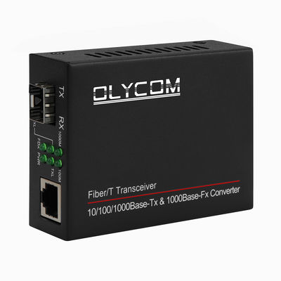 1G SFP 미디어 컨버터 기가비트 광섬유 이더넷 관리 불필요 소형 블랙 DC5V CE