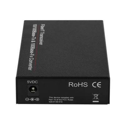 1G SFP 미디어 변환기 기가비트 광섬유 이더넷 관리되지 않은 미니 사이즈 블랙 DC5V