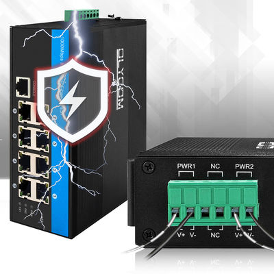 8포트 관리형 PoE 스위치 기가비트 네트워크 240W 액티브 PoE 러기드 케이스 Vitesse 칩셋 CE