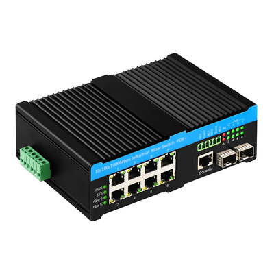 기가비트 802.3bt PoE 관리 8 포트 스위치 2.5G 섬유 웹 L2 관리 팬 없는 720W