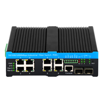 기가비트 L2 관리 90W PoE 스위치 10 포트 2 콤보 포트 험준한 48V 액티브 PoE