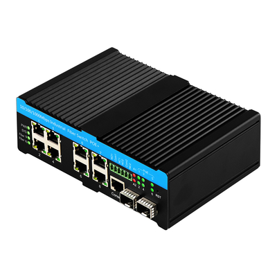 기가비트 L2 관리 90W PoE 스위치 10 포트 2 콤보 포트 험준한 48V 액티브 PoE