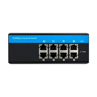 E-Mark 산업 네트워크 스위치 8 포트 기가비트 이더넷 관리되지 않은 거친 Din Rail