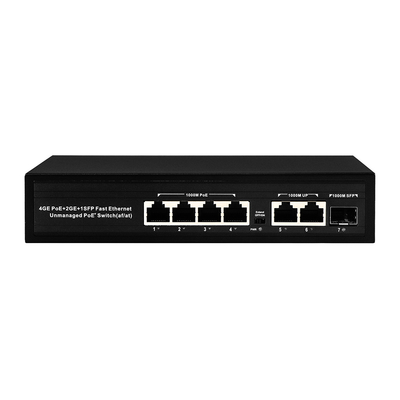 기가비트 4 포트 POE 네트워크 스위치 관리되지 않은 2 SFP/RJ45 100/1000M 업링크