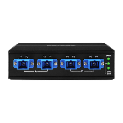 4 포트 광학 우회 스위치 SC/UPC 커넥터 SIMPLEX 1310/1550NM DC24V DIN