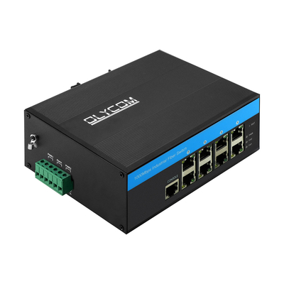 8 포트 관리 DC48v 산업 이더넷 스위치 Din Rail 기가 비트 네트워크 스위치