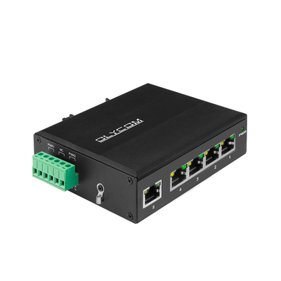 5-포트 E-마크 PoE 스위치 기가비트 산업 네트워크 120W 예산 802.3af/at 관리되지 않은