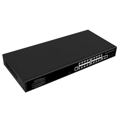 16포트 기가비트 관리형 PoE 스위치, 300W 전원, 2 SFP/RJ45 콤보 업링크, AC 입력