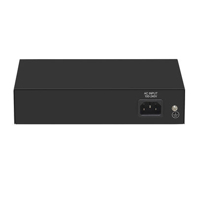 빠른 이더넷 CCTV PoE 스위치 4 포트 2 구리 Uplink 55W 전력 예산 AC 입력
