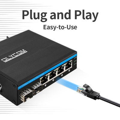 산업용 관리되지 않은 POE 스위치 4 포트 100Mbps SFP 섬유망 15.4W/30W 표준