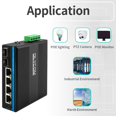 산업용 관리되지 않은 POE 스위치 4 포트 100Mbps SFP 섬유망 15.4W/30W 표준