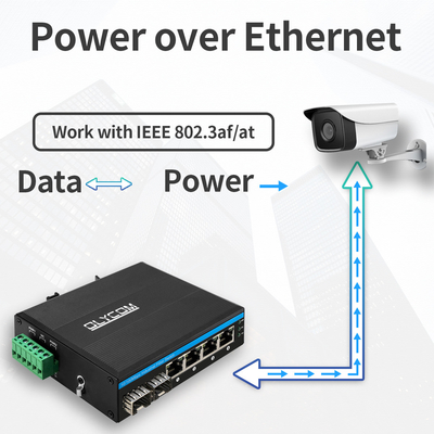 산업용 관리되지 않은 POE 스위치 4 포트 100Mbps SFP 섬유망 15.4W/30W 표준