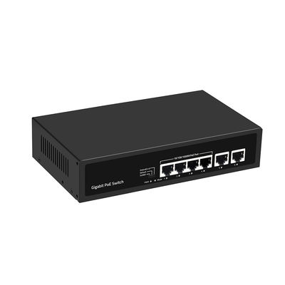 6 포트 기가비트 PoE 스위치 250미터 연장 VLAN 60W 전력 예산 220V 입력
