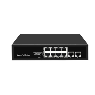 8 포트 기가비트 PoE 네트워크 스위치 VLAN 250 미터 AI PoE 120W 예산 관리되지 않은