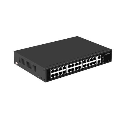 24 포트 CCTV 포 스위치 관리되지 않은 100M 빠른 이더넷 랙 타입 300W 예산 AC 입력