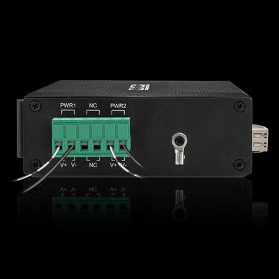 2 포트 산업 네트워크 스위치 듀얼 파워 100/1000M 섬유 스위치 Din Rail 장착