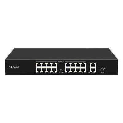 16 포트 PoE 스위치 250미터 PoE 거리 10/100M VLAN 모드 지원 300W 예산 CE