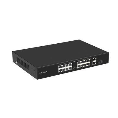 16 포트 PoE 스위치 250미터 PoE 거리 10/100M VLAN 모드 지원 300W 예산 CE