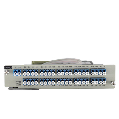 1U 랙 100GHZ AWG 40 파장 다중화/분중화 카드 대용량 DWDM 시스템