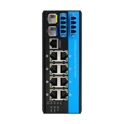 10포트 2.5G SFP 바이패스 관리 산업용 POE 섬유 스위치 8*10/100/1000mbps RJ45