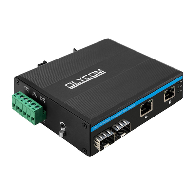 기가비트 산업 네트워크 스위치 100/1000M 섬유 이더넷 관리되지 않은 Din Rail DC24V