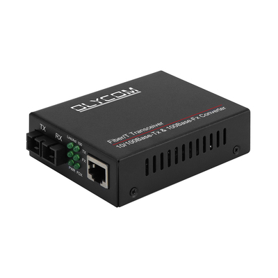 10/100mbps 광섬유 미디어 트랜시버 1310nm 미디어 변환기 MM 2km