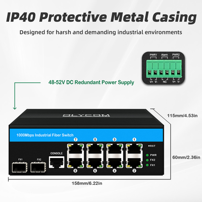 10포트 기가비트 10/100/1000mbps L2 관리 POE 스위치 2 Sfp