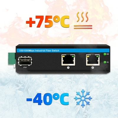 미니 딘 레일 이더넷 섬유 스위치 100/1000M 60W POE 예산 DC48V 관리되지 않은