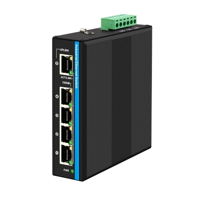 미니 5 포트 산업 이더넷 스위치 4 RJ45 포트 1 업링크 RJ45 기가 비트 관리되지 않은 스위치 dc12v/24v 입력