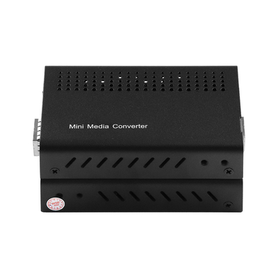 미니 10G 미디어 변환기 관리되지 않은 SFP + 광섬유로 10GB 기반 T 랙 장착