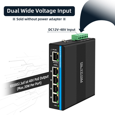태양 전지 UPS PoE 스위치 기가 비트 네트워크 120W DC12V/DC24V/DC48V 입력 관리되지 않은