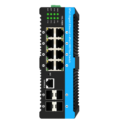 10G 섬유 산업 관리 PoE 스위치 기가 비트 이더넷 8 포트 PoE 240W 리얼텍 칩
