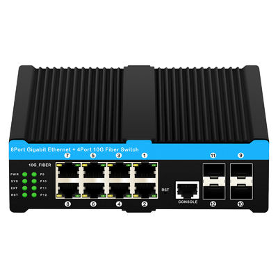 10G 섬유 산업 관리 PoE 스위치 기가 비트 이더넷 8 포트 PoE 240W 리얼텍 칩