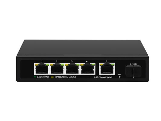 5포트 2.5G 이더넷 스위치 10G 광 업링크 관리 불필요 자동 감지 네트워크 속도 CE