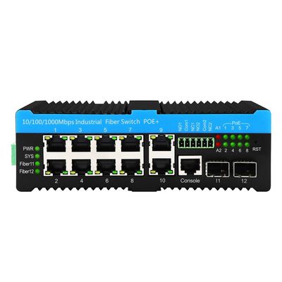 관리 산업 네트워크 스위치 2*2.5G SFP+8*RJ45 포트 10/100/1000M POE 90W 외부 스위치