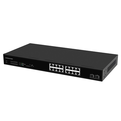 16 포트 2.5G 네트워크 스위치와 10G 섬유 무관리 자동 적응 속도 옵션 PoE