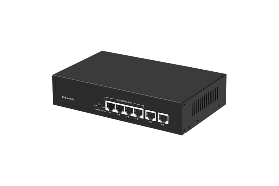 6포트 POE 네트워크 스위치 48V 100Mbps 포트 IEEE 802.3 af/at 네트워크 스위치