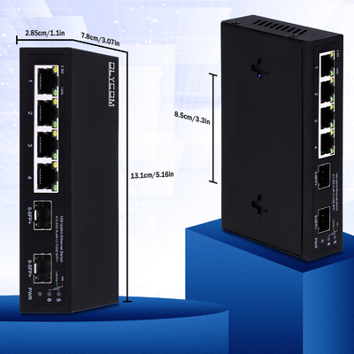 6 포트 10g 섬유 이더넷 스위치 4* 2.5G RJ45 + 2* 10G SFP+ 지원 OEM/ODM