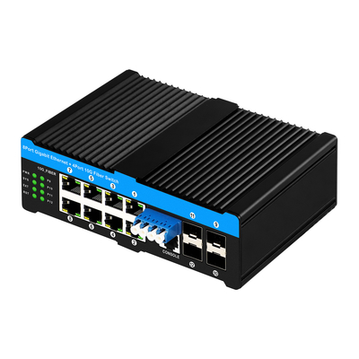 4*10G Sfp 포트+8*10/100/1000mbps 12 포트 관리 10G 광학 우회 포 스위치